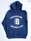 CLASSIC "B" BRICKHOUSE BOXING CLUB HOODED SWEATSHIRT – NAVY