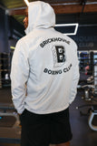 BRICKHOUSE LIGHTWEIGHT QUARTER ZIP HOODED WINDBREAKER (SMOKE)