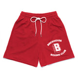 CLASSIC "B" BRICKHOUSE BOXING CLUB MESH SHORTS – RED