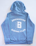 CLASSIC "B" BRICKHOUSE BOXING CLUB HOODED SWEATSHIRT – BABY BLUE