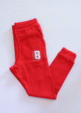CLASSIC "B" BRICKHOUSE BOXING CLUB SWEATPANTS – RED