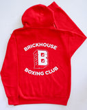 CLASSIC "B" BRICKHOUSE BOXING CLUB HOODED SWEATSHIRT – RED